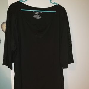 Cacique lace sleeved sleep shirt